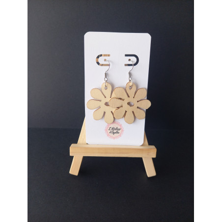 Boucles d'oreilles en bois