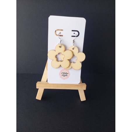 Boucles d'oreilles en bois