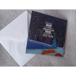 Carte peinture diamant Noël + enveloppe assortie