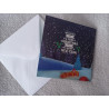 Carte peinture diamant Noël + enveloppe assortie
