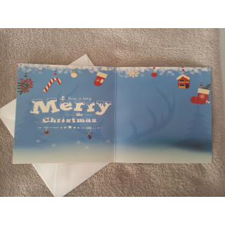 Carte peinture diamant Noël + enveloppe assortie