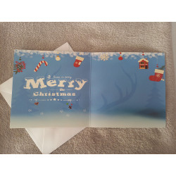 Carte peinture diamant Noël + enveloppe assortie