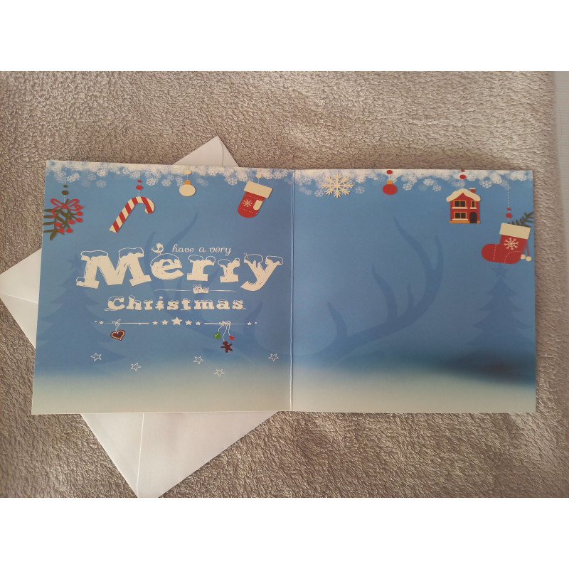 Carte peinture diamant Noël + enveloppe assortie