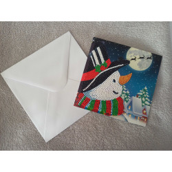 Carte peinture diamant Noël + enveloppe assortie
