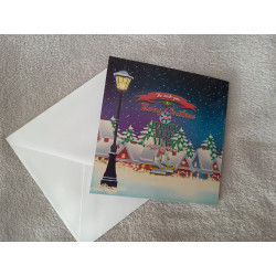 Carte peinture diamant Noël + enveloppe assortie