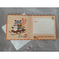 Carte peinture diamant Noël + enveloppe assortie