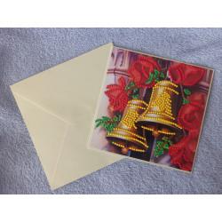 Carte peinture diamant Noël + enveloppe assortie