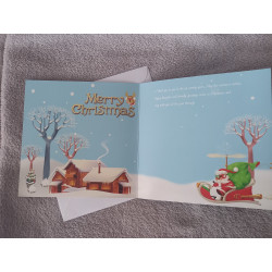 Carte peinture diamant Noël + enveloppe assortie