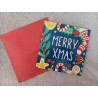 Carte peinture diamant Noël + enveloppe assortie