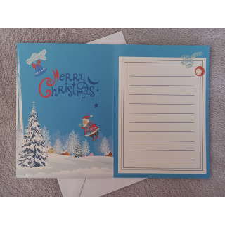 Carte peinture diamant Noël + enveloppe assortie