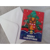 Carte peinture diamant Noël + enveloppe assortie