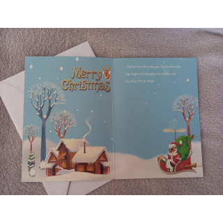 Carte peinture diamant Noël + enveloppe assortie