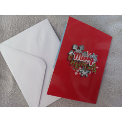 Carte peinture diamant Noël + enveloppe assortie