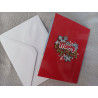 Carte peinture diamant Noël + enveloppe assortie