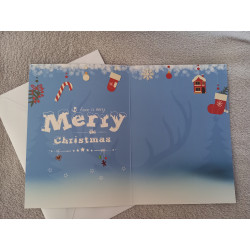 Carte peinture diamant Noël + enveloppe assortie