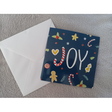Carte peinture diamant Noël + enveloppe assortie