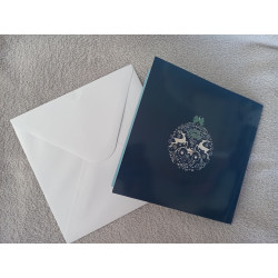 Carte peinture diamant Noël + enveloppe assortie