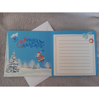Carte peinture diamant Noël + enveloppe assortie