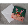 Carte peinture diamant Noël + enveloppe assortie