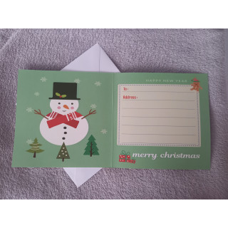 Carte peinture diamant Noël + enveloppe assortie