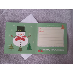 Carte peinture diamant Noël + enveloppe assortie
