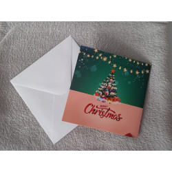 Carte peinture diamant Noël + enveloppe assortie
