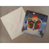 Carte peinture diamant Noël + enveloppe assortie