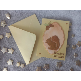 Carte automne + enveloppe assortie
