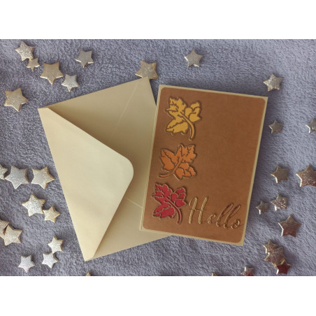 Carte automne + enveloppe assortie