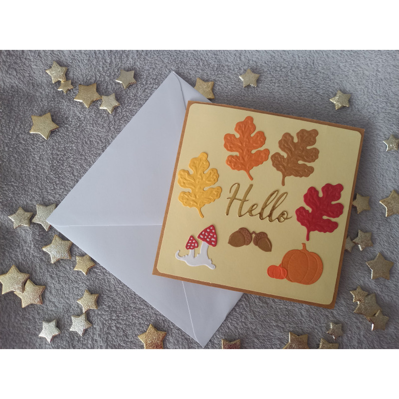 Carte automne + enveloppe assortie