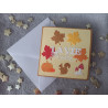 Carte automne + enveloppe assortie