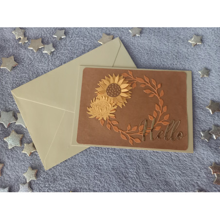 Carte automne + enveloppe assortie