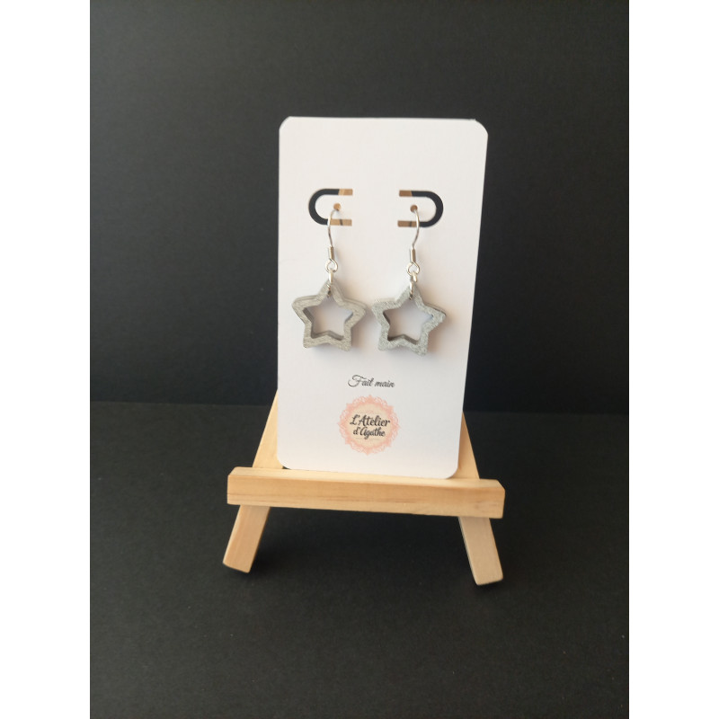 Boucles d'oreilles bois