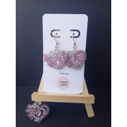 Parure Elegance boucles d'oreilles +pendentif