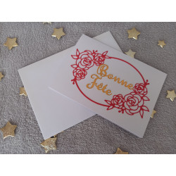 Carte fête + enveloppe assortie