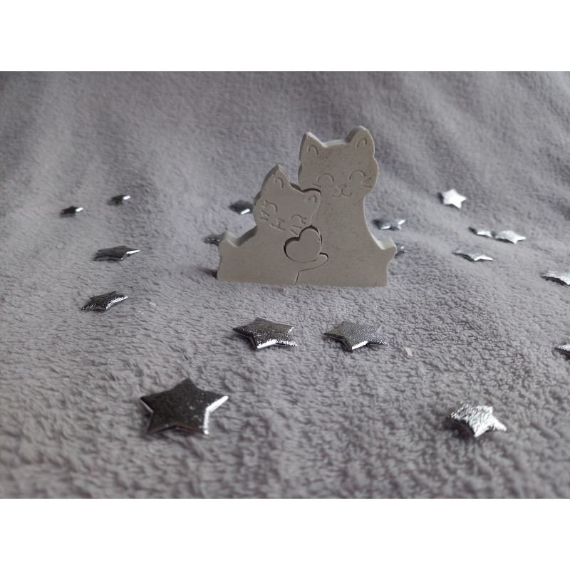 Puzzle chat blanc (naturel)