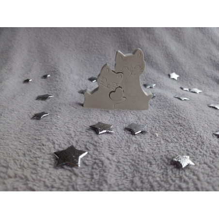Puzzle chat blanc (naturel)