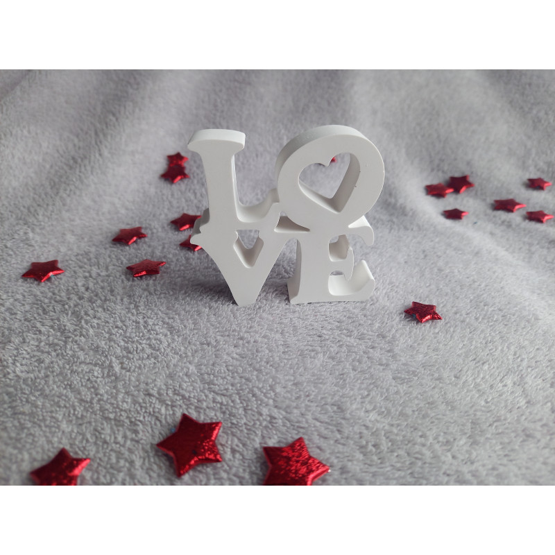 Mot LOVE - blanc (naturel)