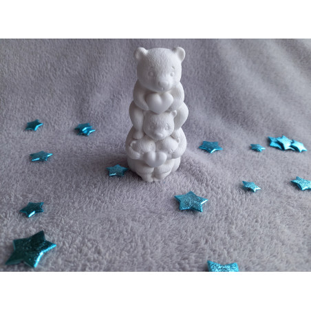 Famille nounours - blanc (naturel)