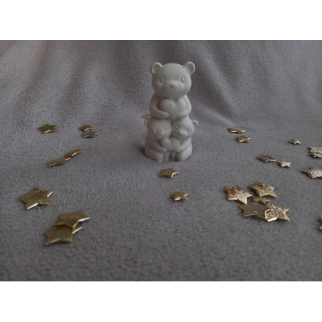 Famille nounours - blanc (naturel)