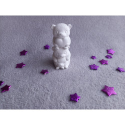 Famille nounours - blanc (naturel)