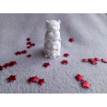 Famille nounours - blanc (naturel)