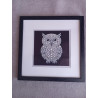 Tableau peinture diamant noir et blanc - Série animalière - Chouette