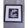 Tableau peinture diamant noir et blanc - Série animalière - Dauphin