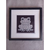 Tableau peinture diamant noir et blanc - Série animalière - Grenouille