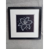 Tableau peinture diamant noir et blanc - Série florale - Lys