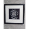 Tableau peinture diamant noir et blanc - Série florale - Tournesol