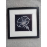 Tableau peinture diamant noir et blanc - Série florale - Hibiscus