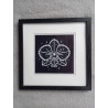 Tableau peinture diamant noir et blanc - Série florale - Orchidée