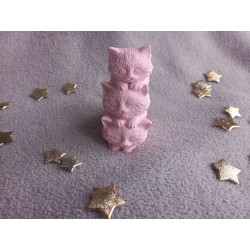 Famille de chat - rose
